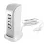 Carregador USB Dudao 5x com cabo de alimentação EU integrado branco (A5EU)