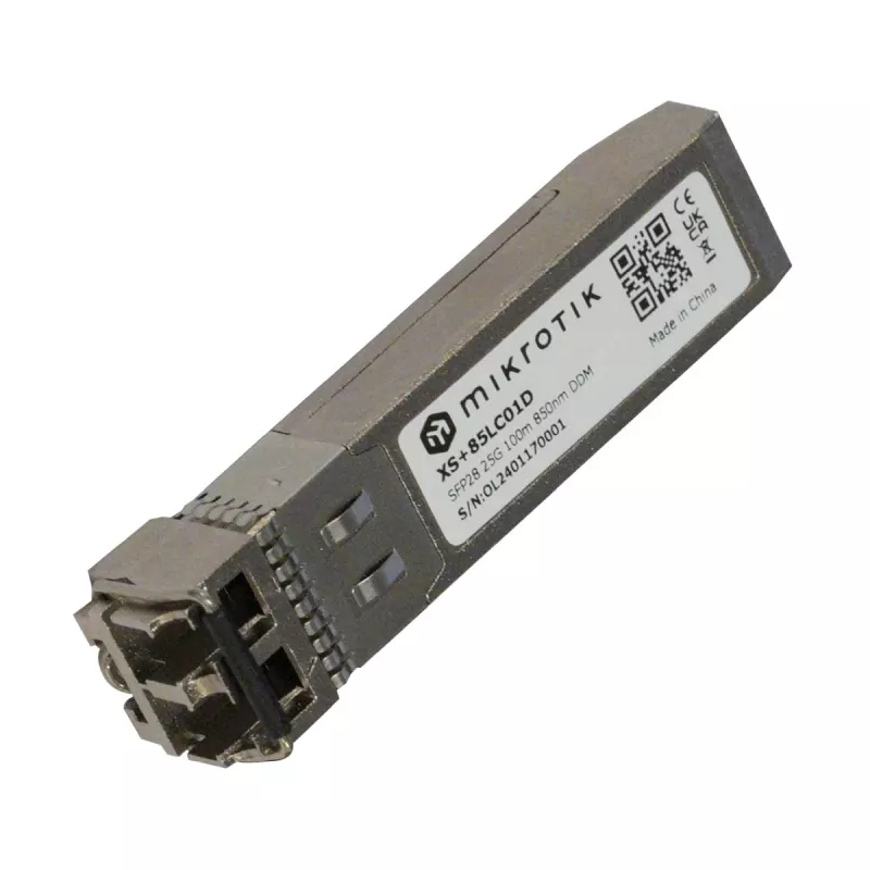Módulo transceptor de fibra multimodo MikroTik XS+85LC01D SFP+ 10GbE 850nm 300m LC Duplex
