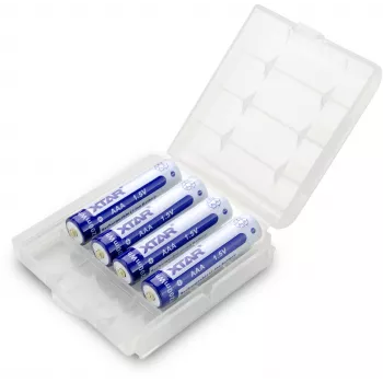 Pilha recarregável de iões de lítio XTAR AAA 1,5 V 750 mAh (pack de 4) com proteção