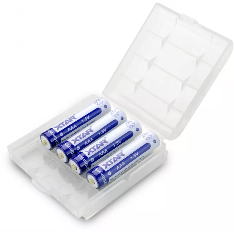 Pilha recarregável de iões de lítio XTAR AAA 1,5 V 750 mAh (pack de 4) com proteção