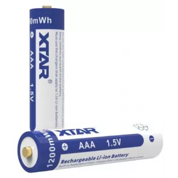 Pilha recarregável de iões de lítio XTAR AAA 1,5 V 750 mAh (pack de 4) com proteção