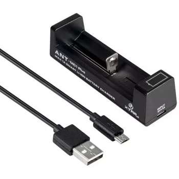 Carregador de pilhas de iões de lítio XTAR ANT MC1+ Micro USB para 18650