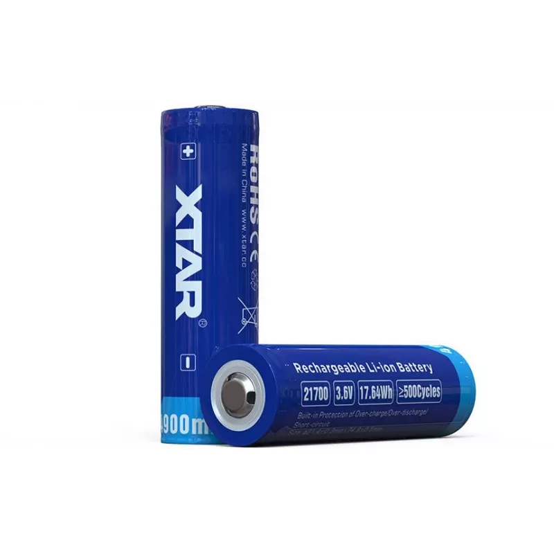 Pilha protegida de iões de lítio XTAR 21700 3,7 V 4900 mAh (1 unid.)