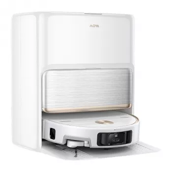 Robô aspirador e lavador Mova V70 Ultra Complete branco com estação de limpeza