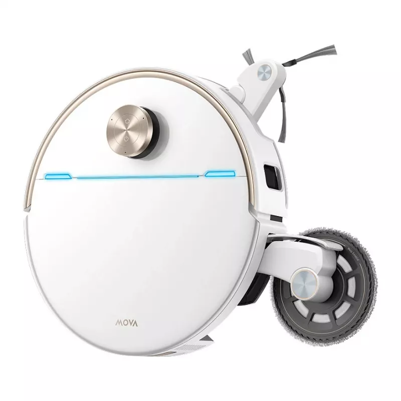 Robô aspirador e lavador Mova V70 Ultra Complete branco com estação de limpeza
