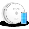 Detetor de fumo fotoelétrico SAFE 10Y30-PRO com pilha de 10 anos, branco
