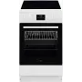 Fogão elétrico independente AEG CCB56491BW com placa vitrocerâmica, forno de convecção 73L e forno convencional 39L, branco