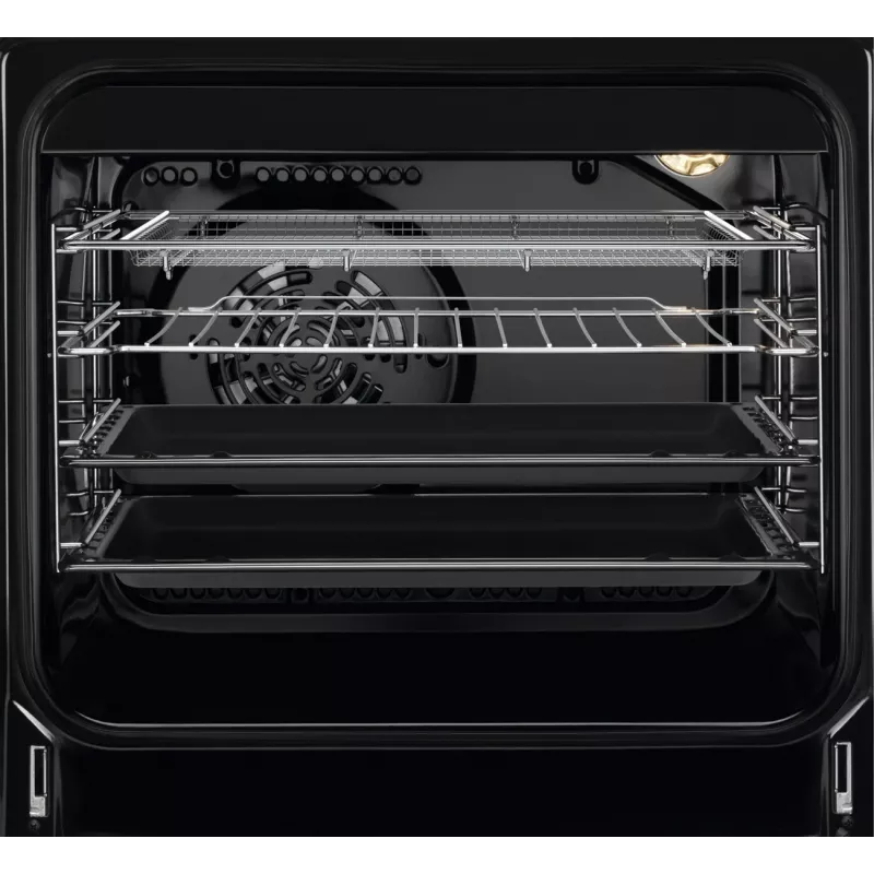 Fogão elétrico independente AEG CCB56491BW com placa vitrocerâmica, forno de convecção 73L e forno convencional 39L, branco