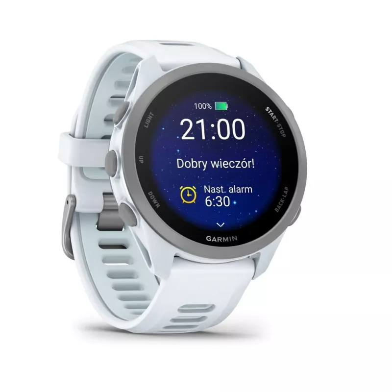 Garmin Forerunner 170 Whitestone com bracelete Whitestone/Cloud Blue