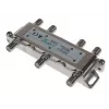 AXING AX BVE 6-01 distribuidor TV/SAT 6 vias, 75 Ohm, conector F, zinco fundido, preto