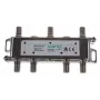 AXING AX BVE 6-01 distribuidor TV/SAT 6 vias, 75 Ohm, conector F, zinco fundido, preto