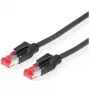 Cabo de rede Draka Comteq S/FTP Cat6 10m - 15m - RJ-45 - RJ-45 - preto