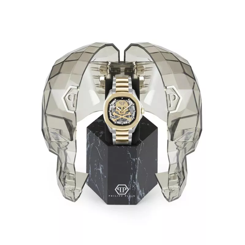 Relógio automático Philipp Plein The $keleton homem PWRAA0323 42mm silicone preto