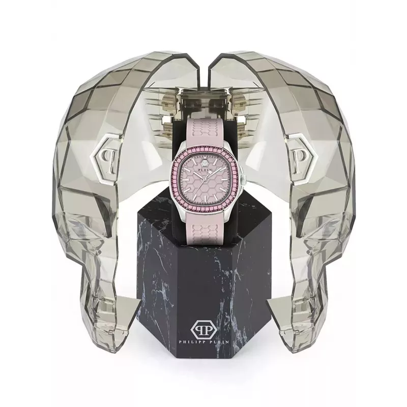 Relógio Philipp Plein mulher PWTAA0123 38mm de quartzo com bracelete de silicone preto