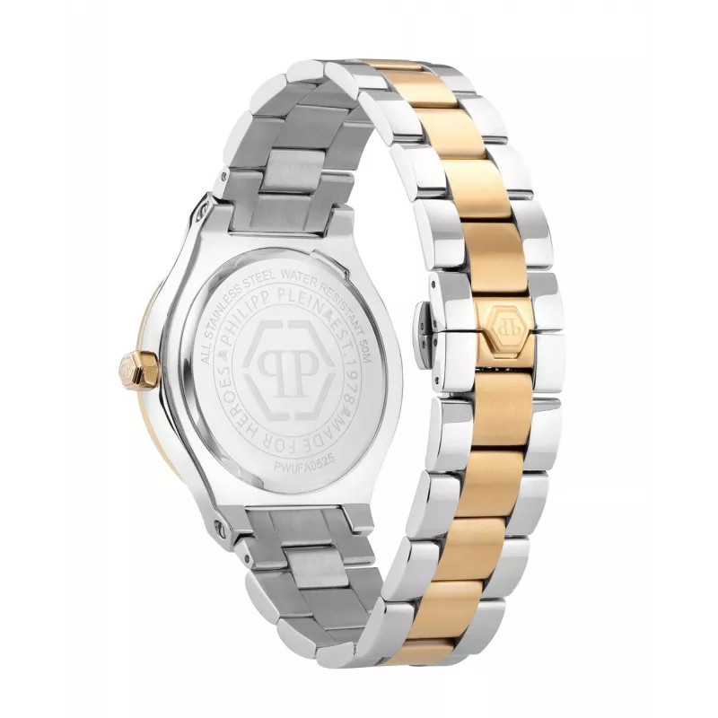 Relógio de quartzo Philipp Plein The $kull King homem PWUFA0525 44mm bracelete de silicone preto