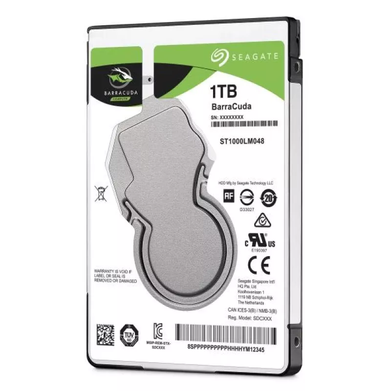 Disco interno Seagate BarraCuda 1 TB 2,5 polegadas SATA III 5400 RPM 128 MB cache (ST1000LM048)