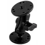 RAM MOUNTS braço de montagem curto tamanho B + 2 bases redondas de 2,5 com esfera tamanho B de 1.0