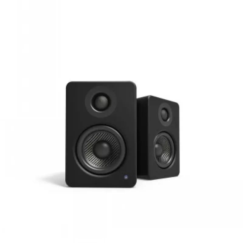 Kanto Audio YU2MB-CG altifalantes ativos de 3 vias com DAC USB e AUX de 3,5 mm - preto mate (inclui cabo de alimentação Type-C e G)