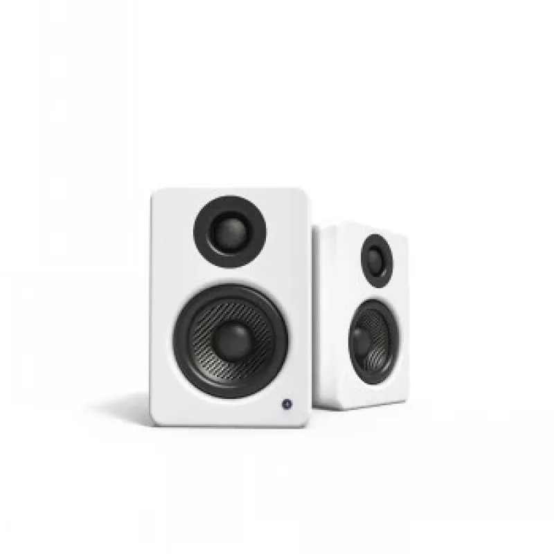 KANTO AUDIO YU2MW-CG altifalantes ativos de estante com DAC USB e AUX de 3,5 mm - branco mate (inclui cabo de alimentação Type-C e G)