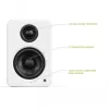 KANTO AUDIO YU2MW-CG altifalantes ativos de estante com DAC USB e AUX de 3,5 mm - branco mate (inclui cabo de alimentação Type-C e G)