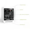 KANTO AUDIO YU2MW-CG altifalantes ativos de estante com DAC USB e AUX de 3,5 mm - branco mate (inclui cabo de alimentação Type-C e G)