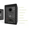 KANTO AUDIO TUKMB-FG altifalantes ativos premium com saída para auscultadores, DAC USB, pré-amplificador phono integrado, Bluetooth, preto mate (inclui cabo de alimentação Type-F e G)