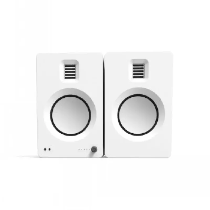 KANTO AUDIO TUKMW-FG altifalantes ativos premium com saída para auscultadores, DAC USB, pré-amplificador phono integrado, Bluetooth, branco mate (inclui cabo de alimentação Type-F e G)