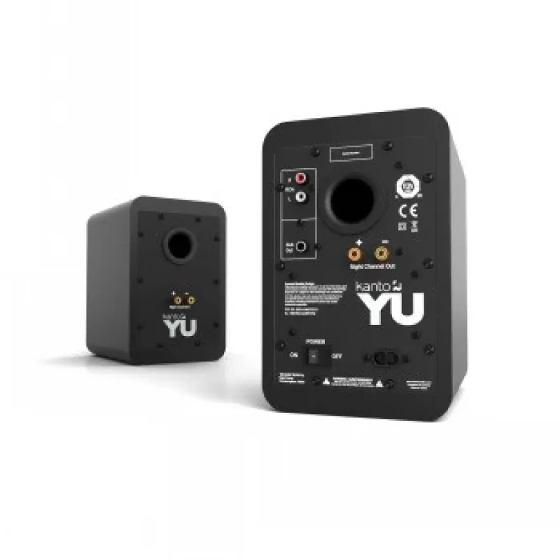 KANTO AUDIO YU-CG altifalantes ativos de estante com Bluetooth e entrada RCA - preto vinil (inclui cabo de alimentação Type-C e G)