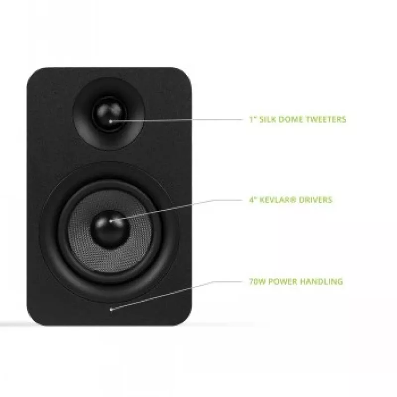 KANTO AUDIO YUP4 altifalantes passivos de estante - preto (par)