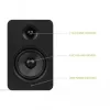 KANTO AUDIO YUP6 altifalantes passivos de estante par - tweeter de cúpula de seda de 1 polegada e woofer de Kevlar de 5,25 polegadas - preto