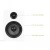 KANTO AUDIO YUP6W altifalantes passivos de estante (par) - branco - tweeter de cúpula de seda de 1 polegada e woofer de Kevlar de 5,25 polegadas