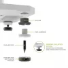 KANTO AUDIO 26 suportes de altifalantes altos enchíveis com pés isolantes - branco (par)