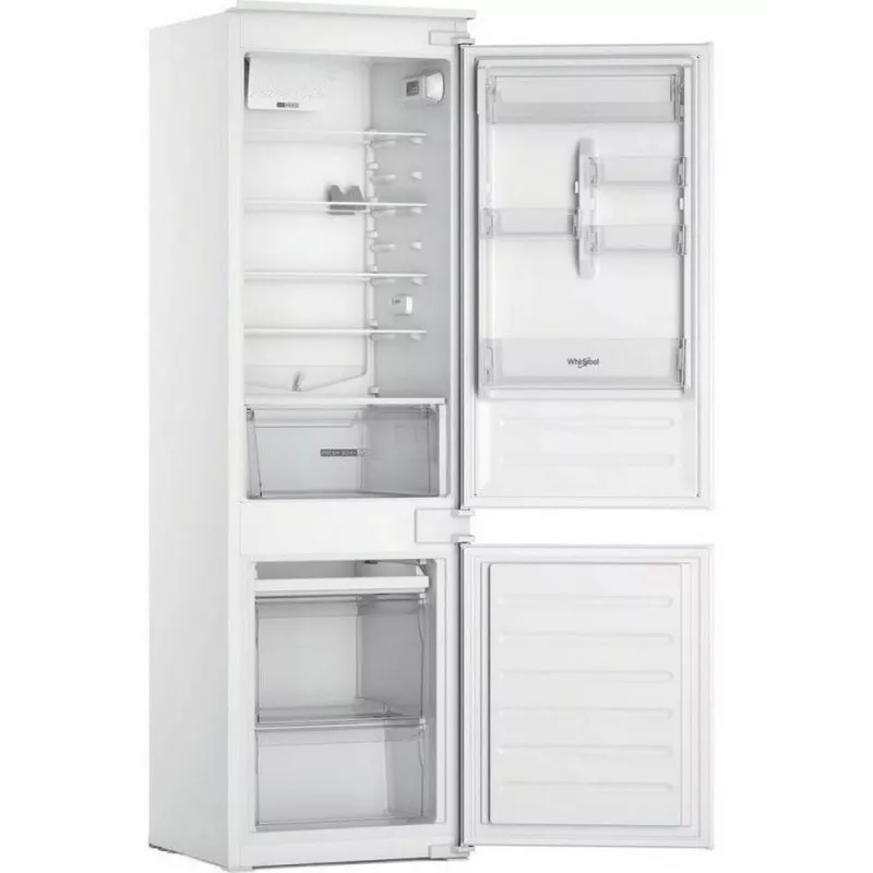 Whirlpool WHC18D011B1 Combinado encastrável frigorífico-congelador, 275 L, classe energética F, Low Frost, preto
