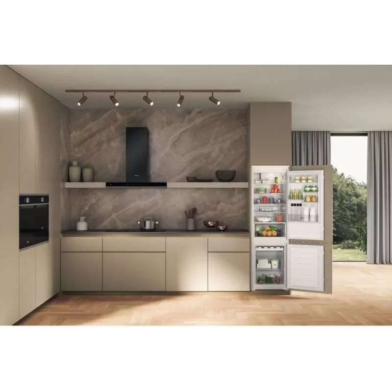 Whirlpool WHC18D011B1 Combinado encastrável frigorífico-congelador, 275 L, classe energética F, Low Frost, preto