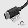 SBS TECABLETISSUETCCK Cabo USB-C para USB-C trançado 1,5 m 60 W PD carregamento rápido e sincronização de dados - Preto
