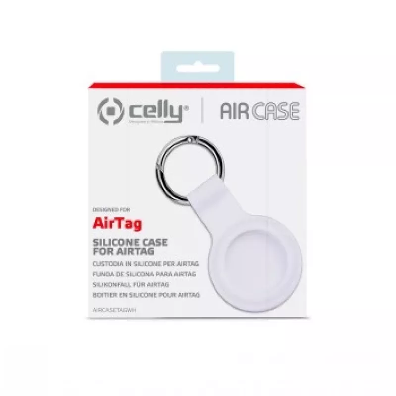 CELLY AIRCASETAG - capa de silicone para AirTag - branco