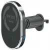 Suporte de carro CELLY MagSafe com carregamento sem fios - carregamento rápido Qi 15W, suporte para ventilação, rotação 360°, preto
