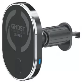Suporte de carro CELLY MagSafe com carregamento sem fios - carregamento rápido Qi 15W, suporte para ventilação, rotação 360°, preto