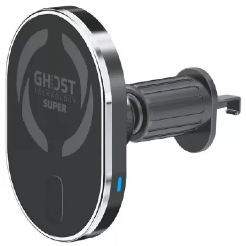 Suporte de carro CELLY MagSafe com carregamento sem fios - carregamento rápido Qi 15W, suporte para ventilação, rotação 360°, preto