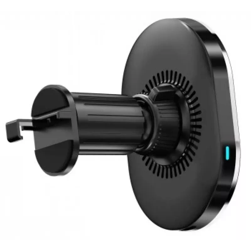 Suporte de carro CELLY MagSafe com carregamento sem fios - carregamento rápido Qi 15W, suporte para ventilação, rotação 360°, preto