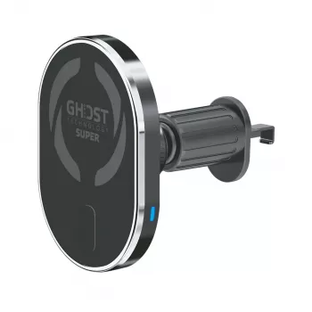 Suporte de carro CELLY MagSafe com carregamento sem fios - carregamento rápido Qi 15W, suporte para ventilação, rotação 360°, preto