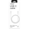 CELLY USBCUSBCCOTT - cabo USB-C para USB-C em algodão trançado branco (Power Delivery)