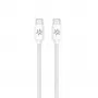 CELLY USBCUSBCCOTT - cabo USB-C para USB-C em algodão trançado branco (Power Delivery)