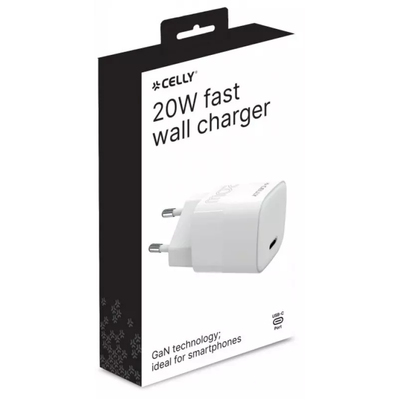 Fonte de alimentação USB-C CELLY TC1USBC20WEVOWH 20W branca