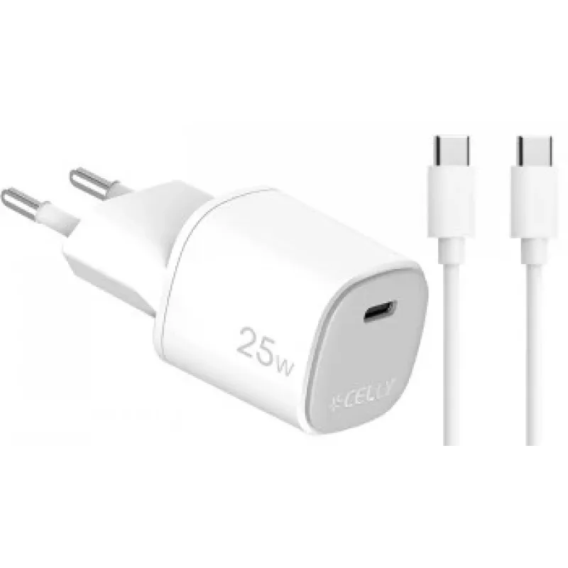 CELLY UP TC 1 USB-C 25W + cabo C to C