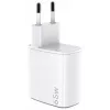 Carregador de parede GaN CELLY UP TC 1 USB 2 USB-C 65W WH branco