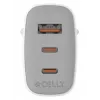 Carregador de parede GaN CELLY UP TC 1 USB 2 USB-C 65W WH branco