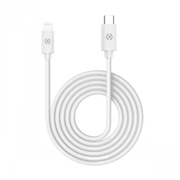 Cabo CELLY Lightning para USB-C 60W - 1,2m branco certificado MFi