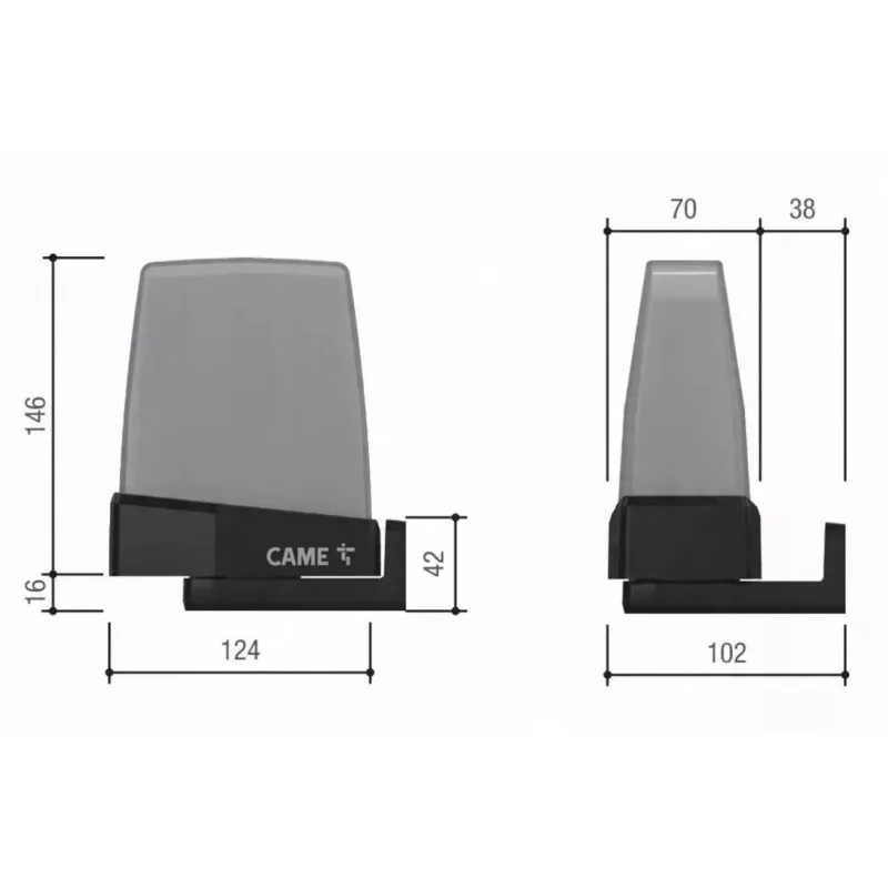 CAME KRX1FXSW Luz de aviso intermitente LED Branca 24/230V (806LA-0020)