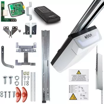 Kit de motor de portão de garagem FAAC D600 FDS com calha de duas partes e correia dentada Kevlar de 3m